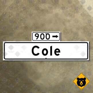 San Francisco Cole Street sign