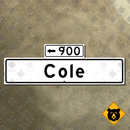 San Francisco Cole Street sign