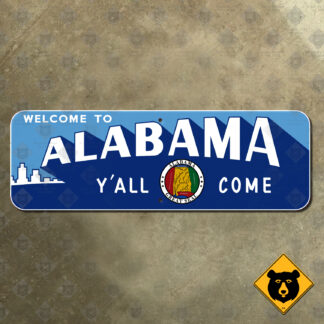 Alabama Y'all Come welcome sign