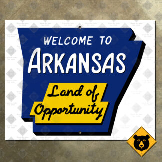 Arkansas Land of Opportunity welcome sign