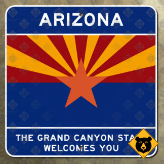 Arizona The Grand Canyon State Welcomes You sign (1989)