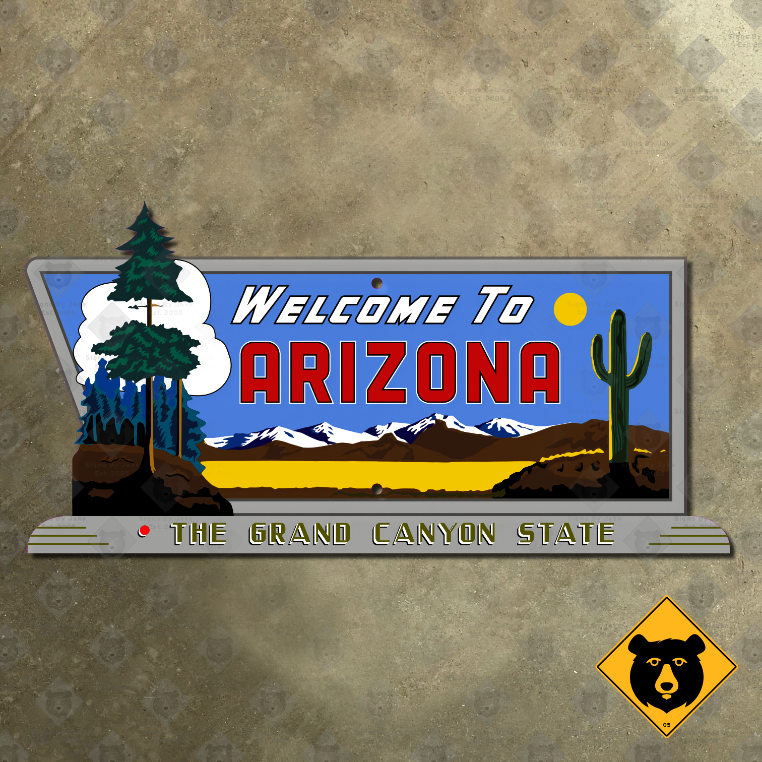 Welcome to Arizona, The Grand Canyon State sign - Signs by Jake