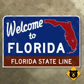 Florida state line sign (1959)