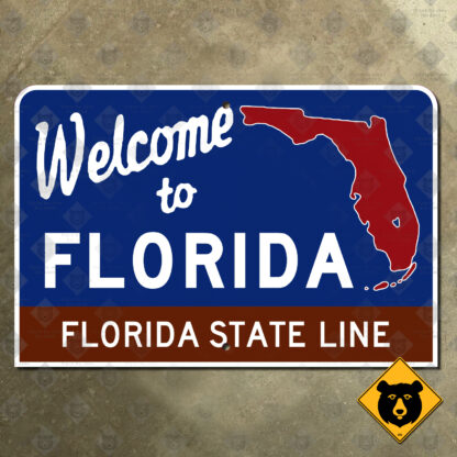 Florida state line sign (1959)
