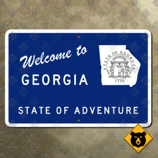 Welcome to Georgia, State of Adventure sign