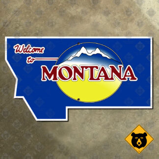 Welcome to Montana state line sign