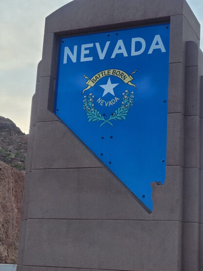 Nevada Hoover Dam Bypass state line sign - Image 2