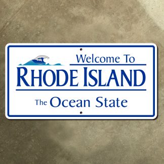 Rhode Island wave welcome sign