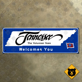 Tennessee state line sign