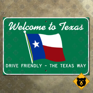 Texas state line (1985) sign