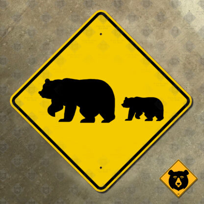 California–Nevada Bear Crossing sign
