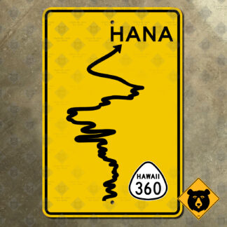 Hawaii Route 360 Hana Highway warning sign
