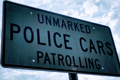 North Carolina Unmarked Police Cars Patrolling sign - Image 2