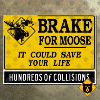 New Hampshire Brake For Moose warning sign