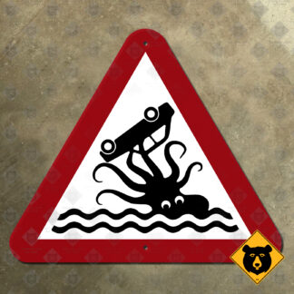 Scotland octopus/kraken warning sign