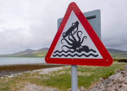 Scotland octopus/kraken warning sign - Image 2