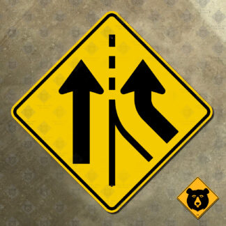 United States Added Lane sign
