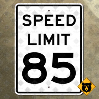 Speed Limit 85 sign