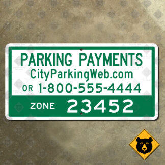 United States Parking Payments sign