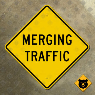 United States Merging Traffic sign