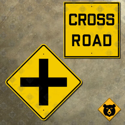 United States Cross Road signs