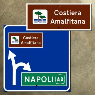 Italy Amalfi Coast (Costiera Amalfitana) sign