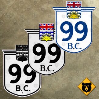 British Columbia Highway 99 route marker sign