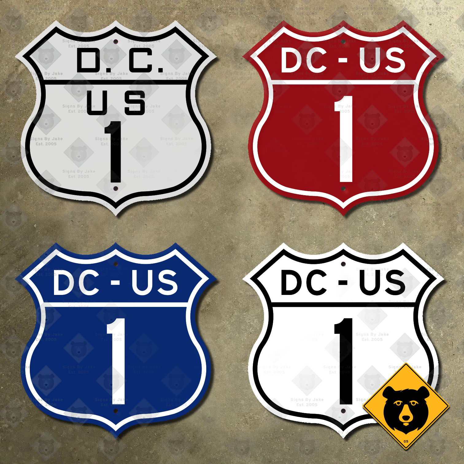 District of Columbia US Route 1 highway marker sign
