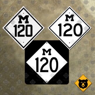 Michigan M-120 state route highway signs