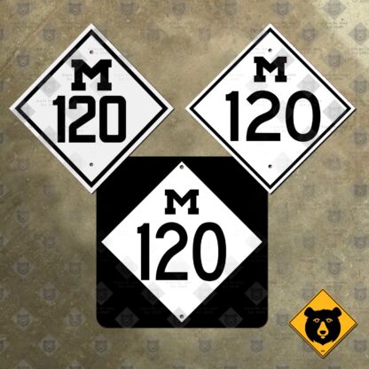 Michigan M-120 state route highway signs
