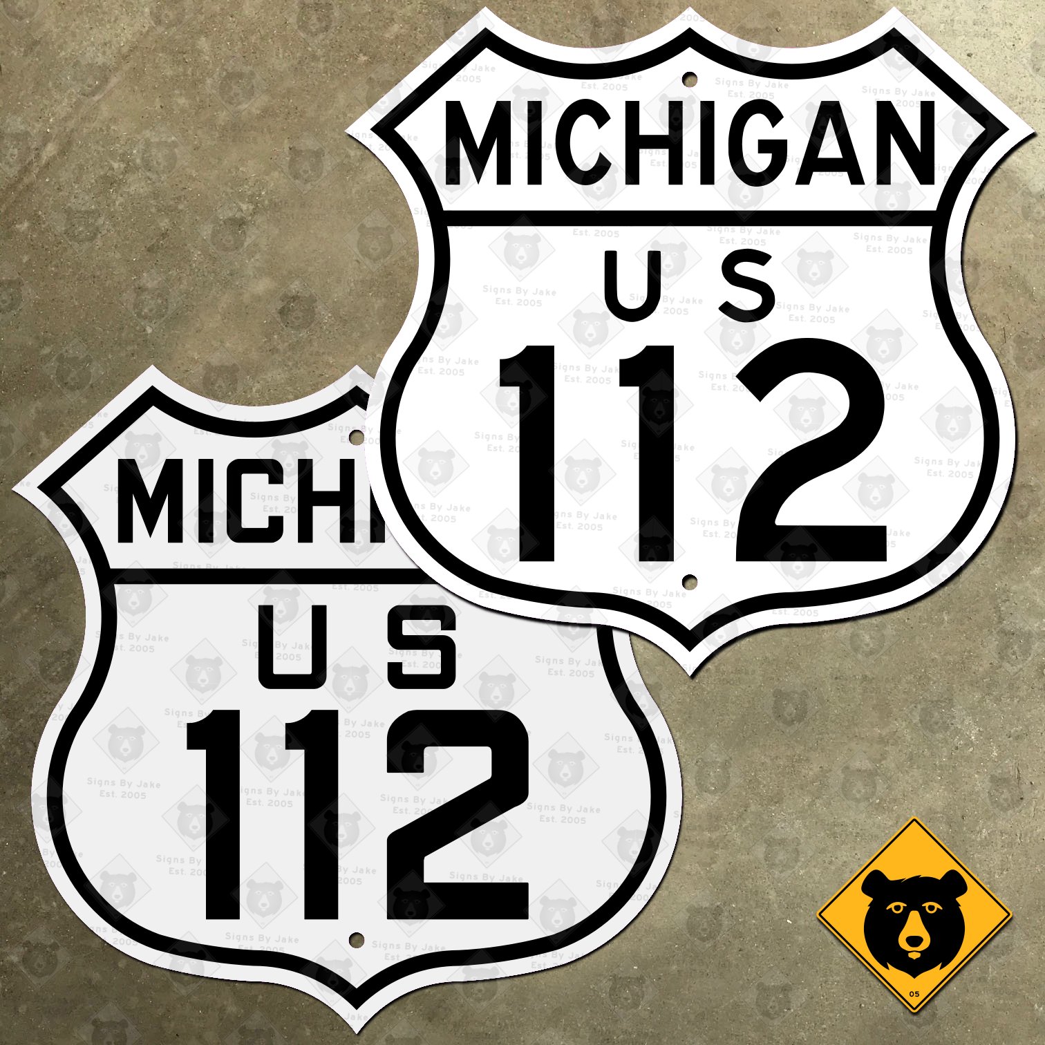 Michigan US Route 112 highway sign