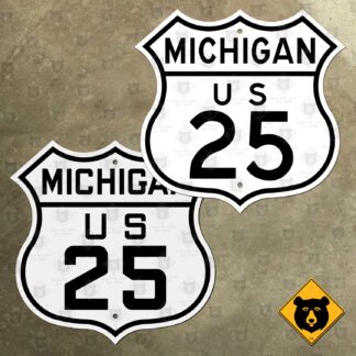 Michigan US Route 25 highway marker sign