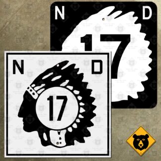 North Dakota Highway 17 route marker sign