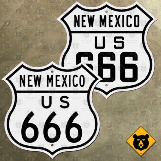 New Mexico US Route 666 highway sign