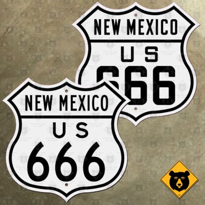 New Mexico US Route 666 highway sign