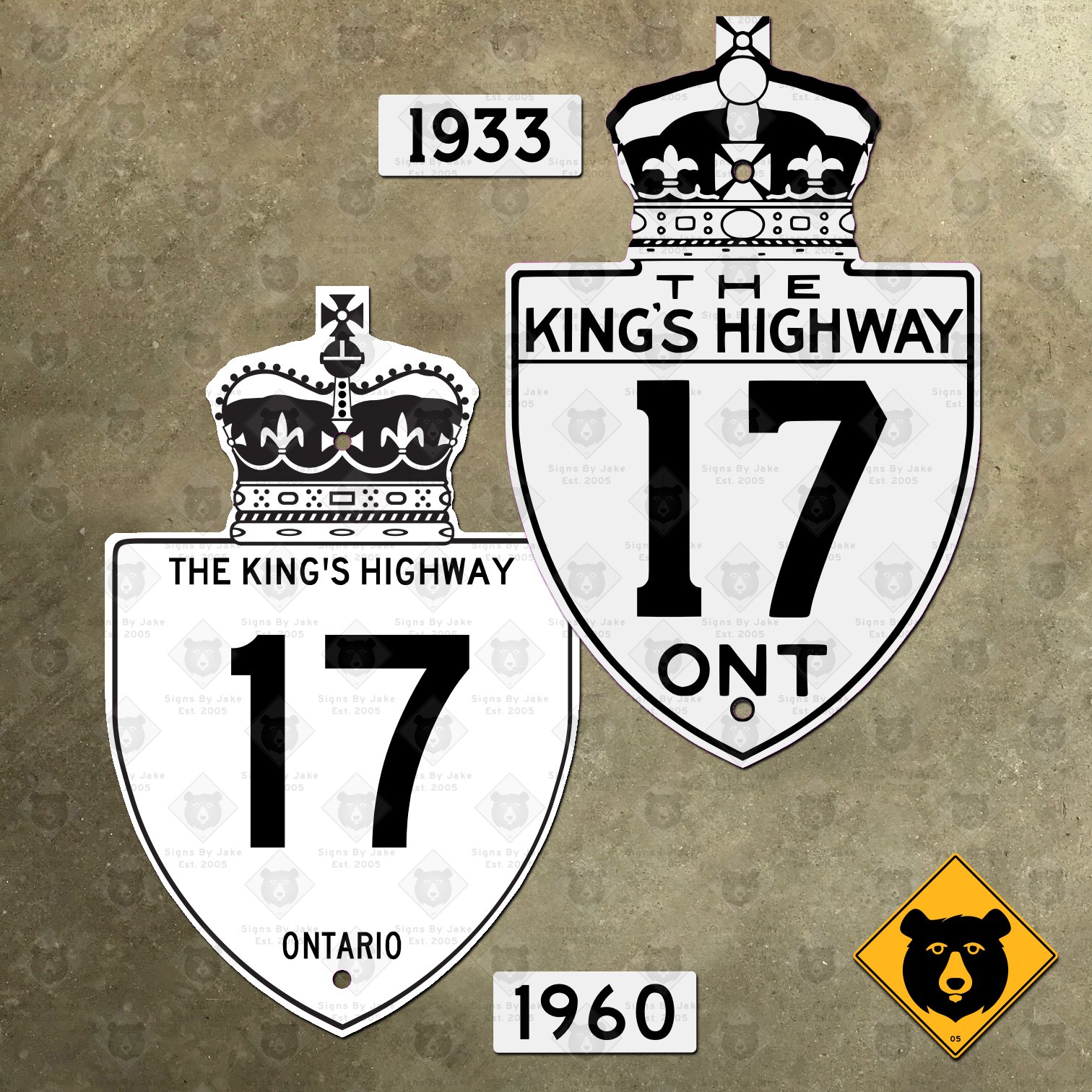 Ontario King's Highway 17 route marker