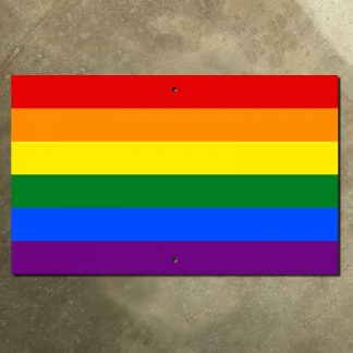 Rainbow flag sign