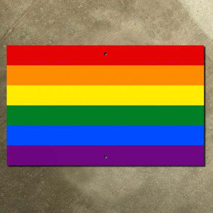 Rainbow flag sign