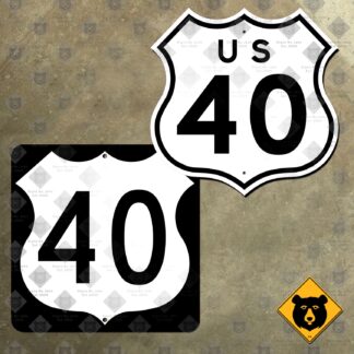 US Route 40 highway marker