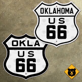 Oklahoma US Route 66 highway marker signs (1926–1927)