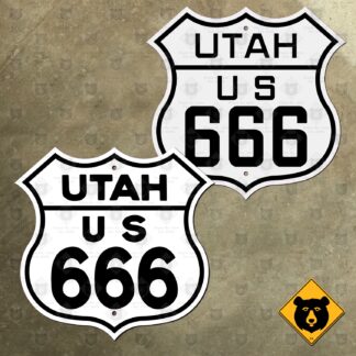 Utah US Route 666 highway marker sign